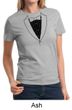 Ladies Shirt Basic Black Tuxedo Tee T-Shirt