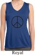 Ladies Shirt Basic Peace Black Sleeveless Moisture Wicking Tee