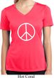 Ladies Shirt Basic Peace White Sleeveless Moisture Wicking Tee
