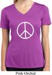 Ladies Shirt Basic Peace White Sleeveless Moisture Wicking Tee