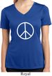 Ladies Shirt Basic Peace White Sleeveless Moisture Wicking Tee