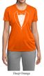 Ladies Shirt Basic White Tuxedo Moisture Wicking Tee T-Shirt