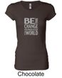 Ladies Shirt Be The Change Longer Length Tee T-Shirt