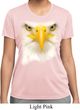 Ladies Shirt Big Bald Eagle Face Moisture Wicking Tee T-Shirt