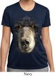 Ladies Shirt Big Black Bear Face Moisture Wicking Tee T-Shirt