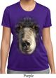 Ladies Shirt Big Black Bear Face Moisture Wicking Tee T-Shirt