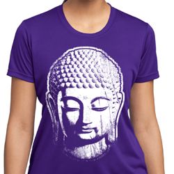 Ladies Shirt Big Buddha Head Moisture Wicking Tee T-Shirt