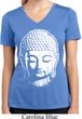 Ladies Shirt Big Buddha Head Moisture Wicking V-neck Tee