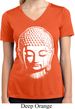 Ladies Shirt Big Buddha Head Moisture Wicking V-neck Tee