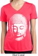 Ladies Shirt Big Buddha Head Moisture Wicking V-neck Tee