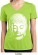 Ladies Shirt Big Buddha Head Moisture Wicking V-neck Tee