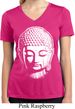 Ladies Shirt Big Buddha Head Moisture Wicking V-neck Tee