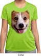 Ladies Shirt Big Corgi Face Moisture Wicking Tee T-Shirt