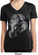 Ladies Shirt BIG Ganesha Profile Moisture Wicking V-neck Tee T-Shirt