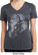 Ladies Shirt BIG Ganesha Profile Moisture Wicking V-neck Tee T-Shirt