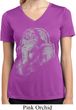 Ladies Shirt BIG Ganesha Profile Moisture Wicking V-neck Tee T-Shirt