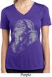 Ladies Shirt BIG Ganesha Profile Moisture Wicking V-neck Tee T-Shirt