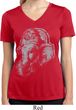 Ladies Shirt BIG Ganesha Profile Moisture Wicking V-neck Tee T-Shirt