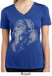 Ladies Shirt BIG Ganesha Profile Moisture Wicking V-neck Tee T-Shirt