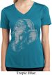 Ladies Shirt BIG Ganesha Profile Moisture Wicking V-neck Tee T-Shirt