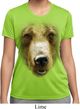 Ladies Shirt Big Grizzly Bear Face Moisture Wicking Tee T-Shirt