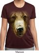 Ladies Shirt Big Grizzly Bear Face Moisture Wicking Tee T-Shirt