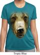 Ladies Shirt Big Grizzly Bear Face Moisture Wicking Tee T-Shirt