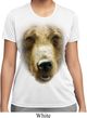 Ladies Shirt Big Grizzly Bear Face Moisture Wicking Tee T-Shirt