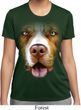 Ladies Shirt Big Pit Bull Face Moisture Wicking Tee T-Shirt