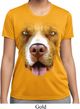 Ladies Shirt Big Pit Bull Face Moisture Wicking Tee T-Shirt