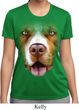 Ladies Shirt Big Pit Bull Face Moisture Wicking Tee T-Shirt