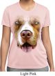 Ladies Shirt Big Pit Bull Face Moisture Wicking Tee T-Shirt