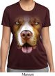 Ladies Shirt Big Pit Bull Face Moisture Wicking Tee T-Shirt