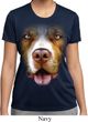Ladies Shirt Big Pit Bull Face Moisture Wicking Tee T-Shirt