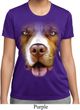 Ladies Shirt Big Pit Bull Face Moisture Wicking Tee T-Shirt