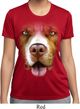 Ladies Shirt Big Pit Bull Face Moisture Wicking Tee T-Shirt