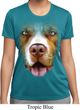 Ladies Shirt Big Pit Bull Face Moisture Wicking Tee T-Shirt