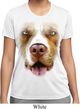 Ladies Shirt Big Pit Bull Face Moisture Wicking Tee T-Shirt