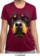 Ladies Shirt Big Rottweiler Face Moisture Wicking Tee T-Shirt
