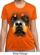 Ladies Shirt Big Rottweiler Face Moisture Wicking Tee T-Shirt