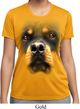 Ladies Shirt Big Rottweiler Face Moisture Wicking Tee T-Shirt