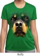 Ladies Shirt Big Rottweiler Face Moisture Wicking Tee T-Shirt