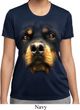 Ladies Shirt Big Rottweiler Face Moisture Wicking Tee T-Shirt