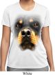 Ladies Shirt Big Rottweiler Face Moisture Wicking Tee T-Shirt