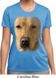 Ladies Shirt Big Yellow Lab Face Moisture Wicking Tee T-Shirt