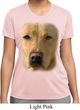 Ladies Shirt Big Yellow Lab Face Moisture Wicking Tee T-Shirt