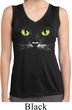 Ladies Shirt Black Cat Sleeveless Moisture Wicking Tee T-Shirt