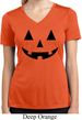 Ladies Shirt Black Jack O Lantern Moisture Wicking V-neck Tee T-Shirt