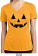 Ladies Shirt Black Jack O Lantern Moisture Wicking V-neck Tee T-Shirt