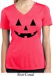 Ladies Shirt Black Jack O Lantern Moisture Wicking V-neck Tee T-Shirt